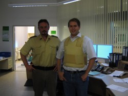 Mit Herr Bauer am Abschluss der Schicht